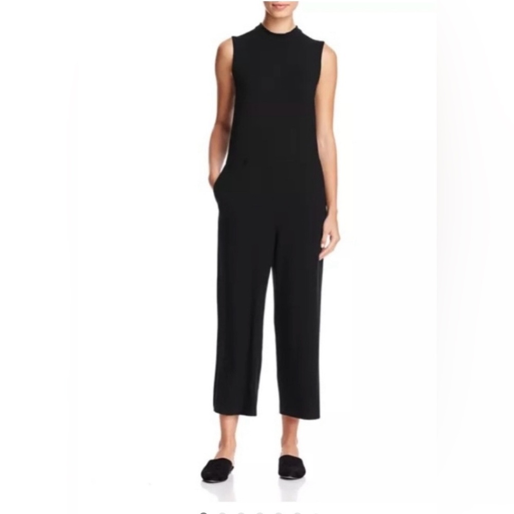 Eileen Fisher Sleeveless Black Jumpsuit Size SP